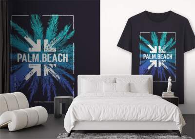 Palm Beach Florida stylish graphic t-shirt vector design, typography Wall mural