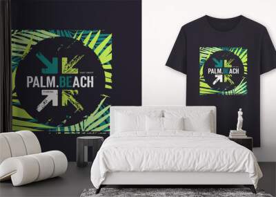 Palm Beach Florida stylish graphic t-shirt vector design, typography Wall mural