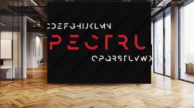 Spectrum regular futuristic decorative sans serif typeface design. Wall mural