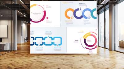 Vector process and circle chart designs Wall mural