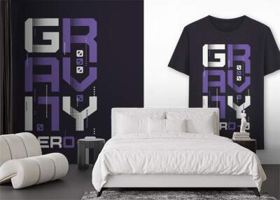 Zero gravity graphic modern t-shirt vector design, typography Wall mural