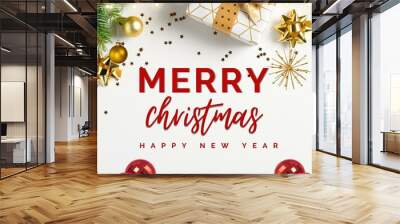 Merry christmas and happy new year 2023 instagram flyer Wall mural