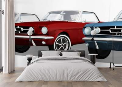 set of Classical Sports Car Wall mural