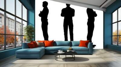 silhouettes of a men Wall mural