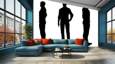 silhouettes of a men Wall mural