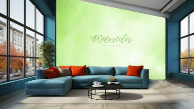 green abstract watercolor texture background design Wall mural