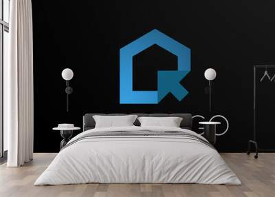 HOME logo concept, abstract  logo, sign, symbol or mark for site, house contruction, architech company Wall mural