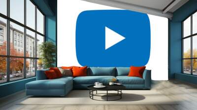 play button icon Wall mural