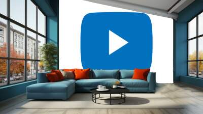 play button icon Wall mural