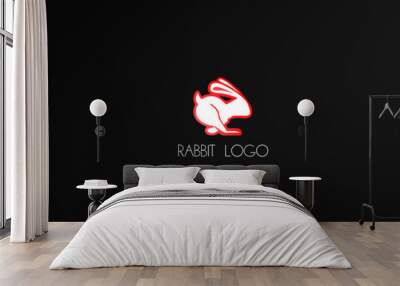 rabbit logo icon Wall mural