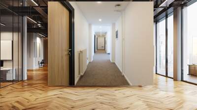 Interior of a hotel doorway corridor Wall mural