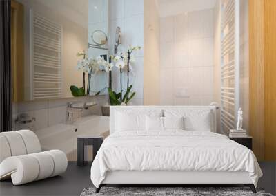 Interior of a modern hotel bathroom Wall mural