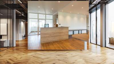 Reception desk in modern office building Wall mural