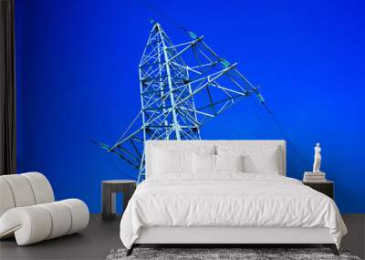 power transmission tower with cables Wall mural