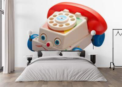 Antique Toy Phone with clipping path Wall mural