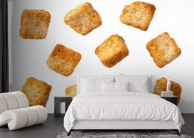 Croutons isolated Wall mural