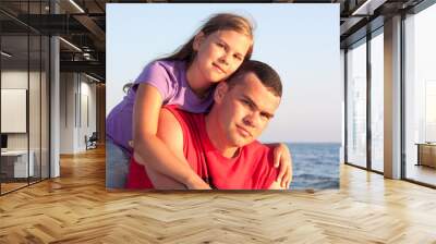 father and daughter of the sea. Wall mural