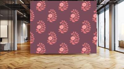 Decorative floral vector seamless pattern design Wall mural