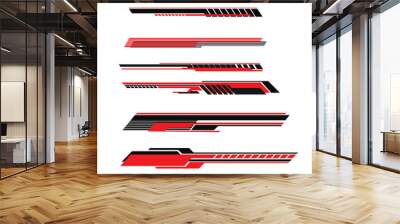 vector design set collection vector design decal car strip lines. car wrap decal strips Wall mural