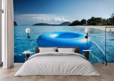 Blue swimming ring  Wall mural