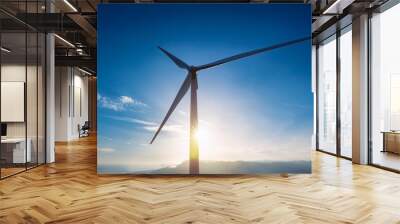 Close up photo of a windmill Wall mural