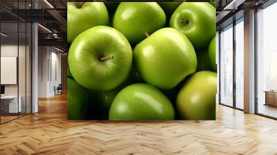 many ripe green apples in a pile Wall mural