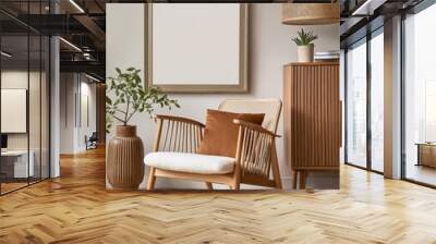 two chairs and table Wall mural