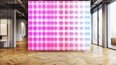 Abstract grid pattern bright neon colors isolated white background Wall mural