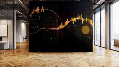 Business future technology market economic investment and money concept background or backdrop. Generative AI technology. Wall mural