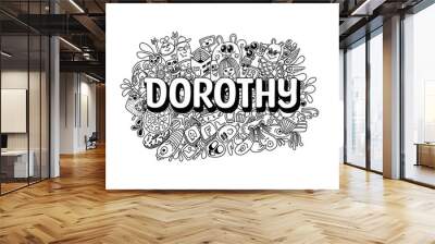 Dorothy #name doodle art Wall mural