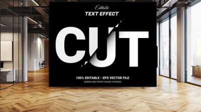 cut editable text effect Wall mural