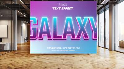 galaxy editable text effect Wall mural