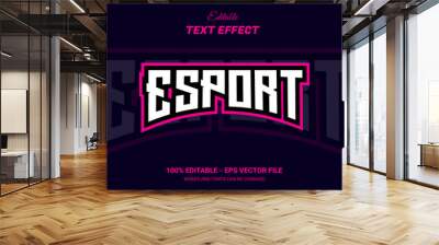 Gaming esport style text effect, Editable text effect Wall mural