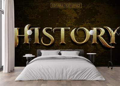 history editable text effect Wall mural