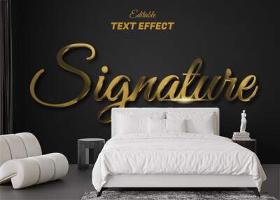 signature editable text effect Wall mural