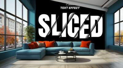 sliced editable text effect Wall mural