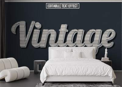 vintage editable text effect Wall mural