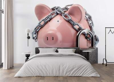 Locked Piggy Bank Wall mural