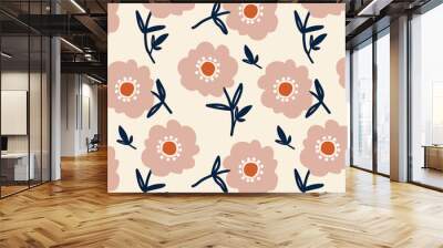  Abstract hand drawn flowers patter.  origami floral background. style for print,clothing,  banners, wallpaper, posters, websites, online shopping.Vector illustration design and creative idea, eps 10. Wall mural