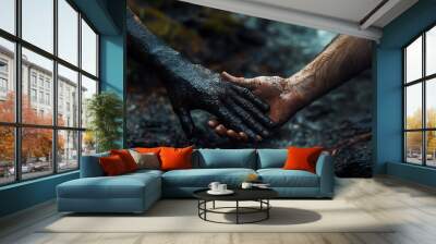  a helping hand, symbolizing assistance and support  Wall mural