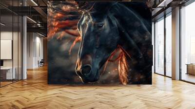 A majestic horse, showcasing its strength and beauty. Wall mural