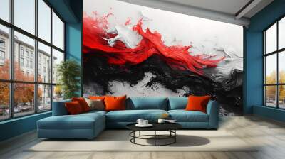 black and red abstract background Wall mural