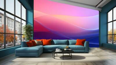 colorful wave design banner background Wall mural