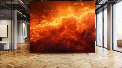 orange smoke texture background Wall mural