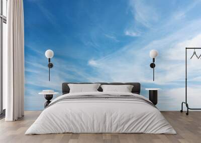 Blue sky with clouds.  .Suitable for background or sky replacement. Wall mural