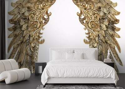 1. Golden Wings Artwork..2. Ornate Angel Wing Design..3. Detailed Gilded Feather Illustration..4. Decorative Gold Wings Image..5. Stylish Angel Wing Graphic..6. Fancy Wings Sculpture Wall mural