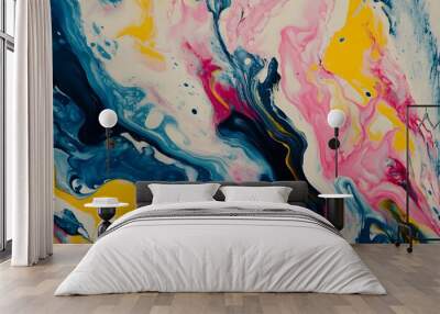 Vibrant abstract fluid art painting Wall mural