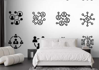 Networking Icon set 2 Wall mural