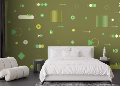 Abstract shapes have seamless patterns. Geometric background design template. Colorful and modern vector illustration. Wall mural