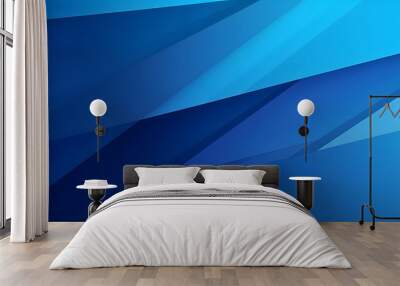 Abstract background with colorful gradient. Blue vibrant graphic wallpaper with stripes design Wall mural